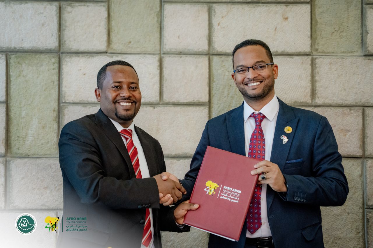 Afro Arab Youth Council Signs MoU with Ethiopian Youth Dialogue for Peace Association During the 6th Extraordinary AYLDC Session in Addis Ababa
