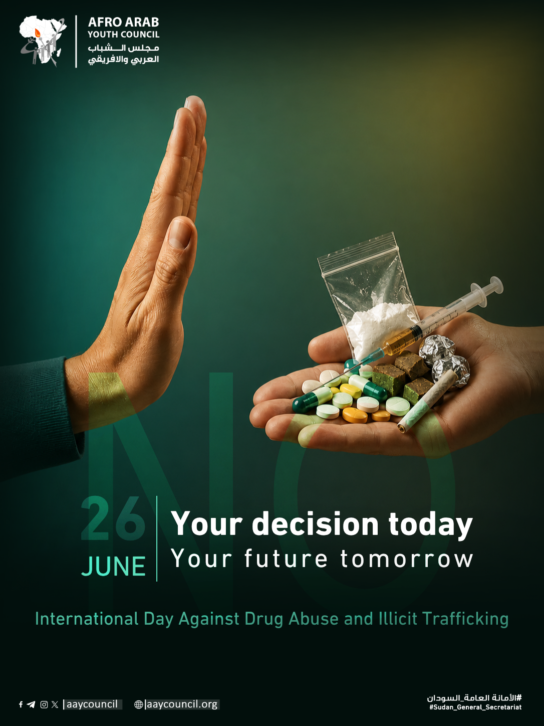 Afro Arab Youth Council Marks the International Day Against Drug Abuse